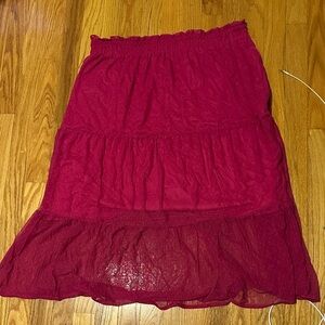 LC Lauren Conrad Vibrant Pink A-Line Skirt